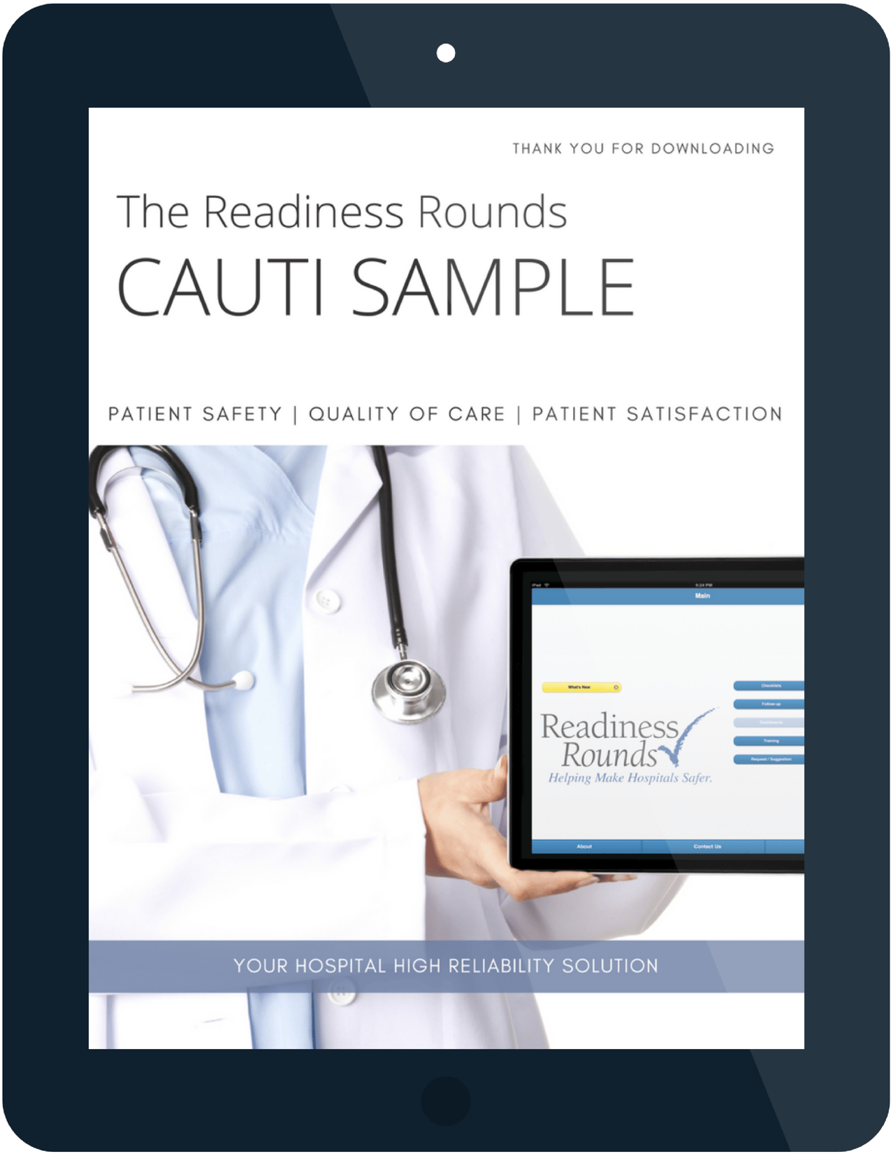 CAUTI sample checklist questions Readiness Rounds